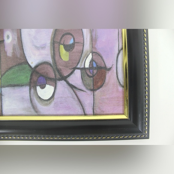 Signed Sara Kaye Abstract Art, Framed Purple - Picture 4 of 10